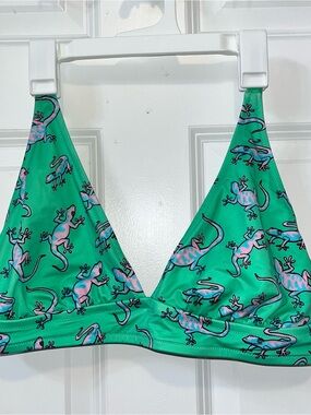 MeUndies Gecko Print Bikini Top